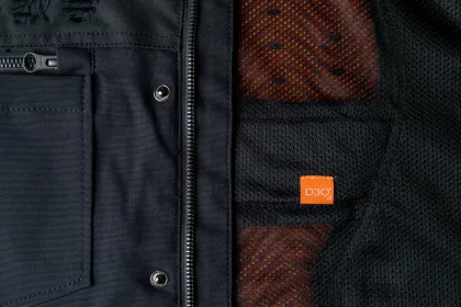 Textile motorcycle jacket ICON Upstate Canvas National BLACK