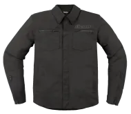 Υφασμάτινο μπουφάν μοτοσικλέτας ICON UPSTE CANVAS CE BLACK