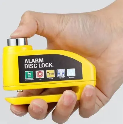 Brake disc lock with alarm