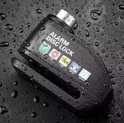 Brake disc lock with alarm