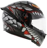 HELMET K1 S E2206 - LYZARD MATT BLACK/GREY/RED