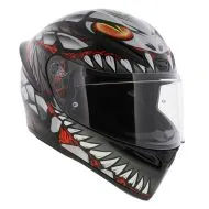 HELMET K1 S E2206 - LYZARD MATT BLACK/GREY/RED