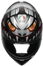 HELMET K1 S E2206 - LYZARD MATT BLACK/GREY/RED