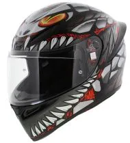 HELMET K1 S E2206 - LYZARD MATT BLACK/GREY/RED