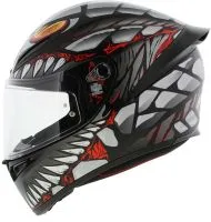 HELMET K1 S E2206 - LYZARD MATT BLACK/GREY/RED