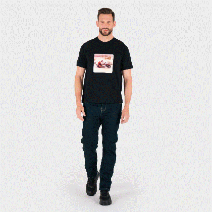 Moto T-shirt KNOX HERITAGE RACE BLACK