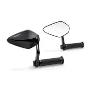 Motorcycle mirrors BARRACUDA X-VERSION RETROBAR END BLACK (PAIR)