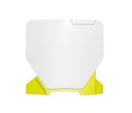RACETECH Front Number Plate HUSQ TC 65 24-25 (White/Yellow)