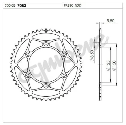 Rear Sprocket TROFEO 367083148 ORANGE
