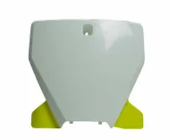 RACETECH Front Number Plate White/Yellow Husqvarna TC/FC 19-20