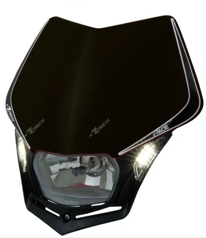 RACETECH V-Face Headlight Led Black
