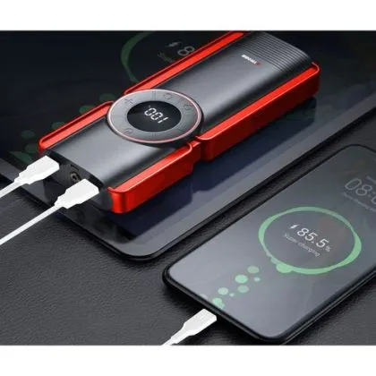Power Bank with starter function 10000 mAh, 6 in 1, tire pump