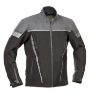 Μπουφάν μοτοσικλέτας Lindstrands Bydalen σε μαύρο/ατσάλινο γκρι χρώμα