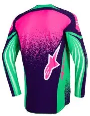 Motocross jersey Alpinestars TECHSTAR NOMUR PURPLE/GREEN/PINK