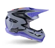 Motocross Helmet ALPINESTARS SM3 JETTSON GRAY/PUR/BLK