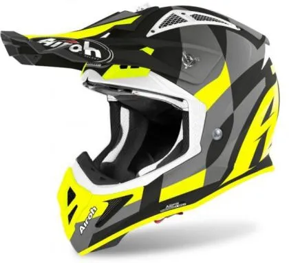 Motocross helmet AIROH AVIATOR ACE TRICK YELLOW MATT