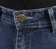 Τζιν μοτοσικλέτας Trilobite 1665 Micas Urban διπλής στρώσης AAA ΜΠΛΕ