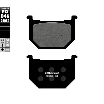 Μπροστινά τακάκια μοτοσυκλέτας Galfer SEMI METAL FD046G1054