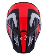 Κράνος Motocross ALPINESTARS SM7 RISE ΜΑΥΡΟ/ΚΟΚΚΙΝΟ/ΑΣΗΜΙ