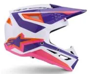 Motocross Helmet ALPINESTARS SM3 HEAT WHT/PU/PINK