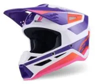 Motocross Helmet ALPINESTARS SM3 HEAT WHT/PU/PINK