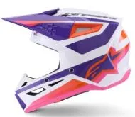 Motocross Helmet ALPINESTARS SM3 HEAT WHT/PU/PINK