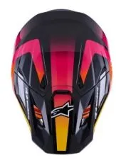 Κράνος μοτοκρός ALPINESTARS SM7 RISE ΜΑΥΡΟ/ΚΙΤΡΙΝΟ/ΡΟΖ