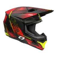 Cască Motocross O'NEAL 3SERIES HAZE NEGRU/ROȘU/GALBEN NEON