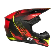 Cască Motocross O'NEAL 3SERIES HAZE NEGRU/ROȘU/GALBEN NEON