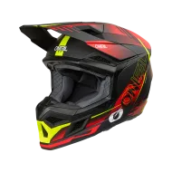 Cască Motocross O'NEAL 3SERIES HAZE NEGRU/ROȘU/GALBEN NEON