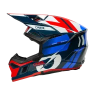 Κράνος μοτοκρός O'NEAL 3SERIES RIDE ΜΠΛΕ/ΛΕΥΚΟ/ΚΟΚΚΙΝΟ V.26