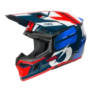 Κράνος μοτοκρός O'NEAL 3SERIES RIDE ΜΠΛΕ/ΛΕΥΚΟ/ΚΟΚΚΙΝΟ V.26