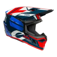Κράνος μοτοκρός O'NEAL 3SERIES RIDE ΜΠΛΕ/ΛΕΥΚΟ/ΚΟΚΚΙΝΟ V.26