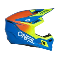 Κράνος Motocross O'NEAL 3SERIES SOLID ΜΠΛΕ/NEON