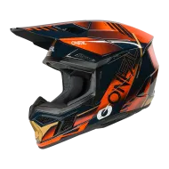 Κράνος μοτοκρός O'NEAL 3SERIES HAZE ΜΠΛΕ/ΠΟΡΤΟΚΑΛΙ/ΧΡΥΣΟ