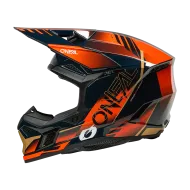 Κράνος μοτοκρός O'NEAL 3SERIES HAZE ΜΠΛΕ/ΠΟΡΤΟΚΑΛΙ/ΧΡΥΣΟ