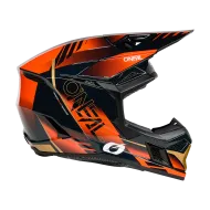 Κράνος μοτοκρός O'NEAL 3SERIES HAZE ΜΠΛΕ/ΠΟΡΤΟΚΑΛΙ/ΧΡΥΣΟ