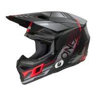 Cască motocross O'NEAL 3SERIES HAZE NEGRU/GRI/ROȘU