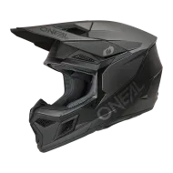 Κράνος μοτοκρός O'NEAL 3SERIES SOLID ΜΑΥΡΟ/ΓΚΡΙ