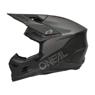 Κράνος μοτοκρός O'NEAL 3SERIES SOLID ΜΑΥΡΟ/ΓΚΡΙ