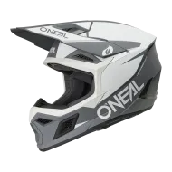 Κράνος μοτοκρός O'NEAL 3SERIES SOLID ΛΕΥΚΟ/ΜΑΥΡΟ