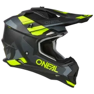 Motocross helmet O'NEAL 2SERIES SPYDE V.23 BLACK/GRAY/NEON YELLOW