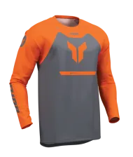 Motocross Jersey THOR RIDEMODE MENACE ORANGE/CHAR