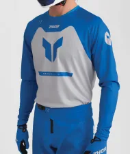 Motocross Jersey THOR RIDEMODE MENACE BLUE