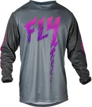 Children's motocross blouse FLY RACING F-16 Riding - Grey/Charcoal/Pink