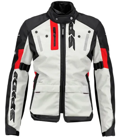 Women's textile motorcycle jacket SPIDI CROSSMASTER Ice/Red