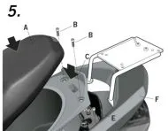 Mounting kit for SHAD TOP MASTER cases YAMAHA CYGNUS 125 '07