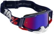 Ochelari de motocross 100% RACECRAFT2 REPUBLIC - ROȘU/ALBASTRU OGLINZI