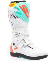 Мотокрос ботуши SIDI CROSSFIRE 3 SRS WHITE/FLUO MINT/CORAL