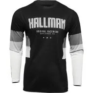 Motocross Jersey THOR HALLMAN DIFFER DRAFT BLACK/WHITE